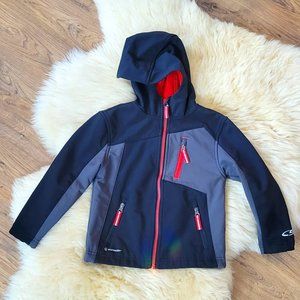Boys XS Black, Gray, & Red Hooded Jacket from Champion